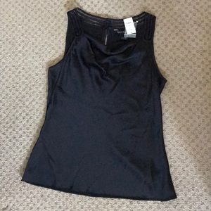 Black sleeveless blouse
